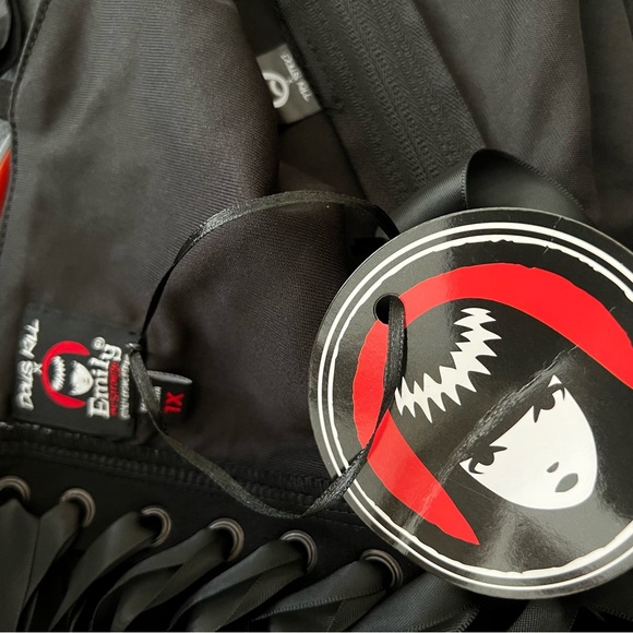 SOLD RARE Dolls Kill x Emily the Strange Plus Size She’s a Mystery Corset Top - Picture 10 of 12